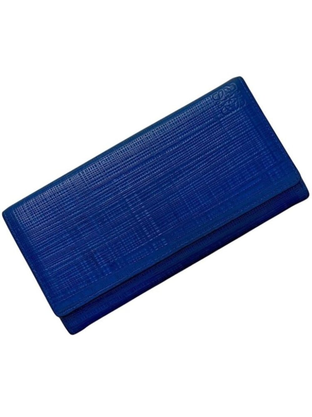 Loewe Bifold Wallet Linen Anagram 101.88 Leather Blue